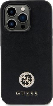 Guess 4G Strass Metal Logo - Etui iPhone 15 (czarny)