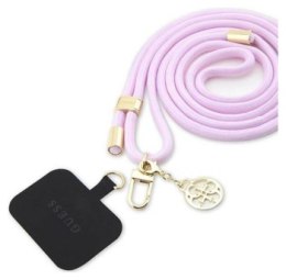 Guess CBDY Cord Nylon 4G Metal Charm - Uniwersalny pasek do telefonu (liliowy)