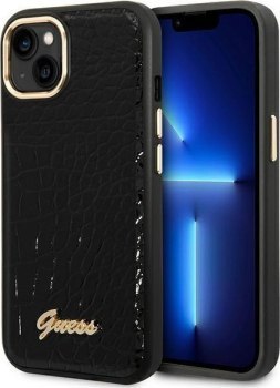 Guess Croco Collection do iPhone 14 Plus (czarny)