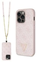 Guess Crossbody 4G Metal Logo do iPhone 15 Pro (różowy)