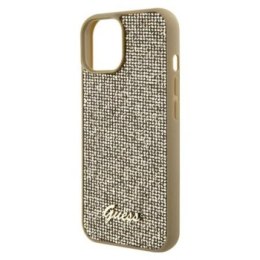 Guess Disco Metal Script do Apple iPhone 15 (złoty)