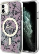 Guess Flower MagSafe do iPhone 11 (Różowy)