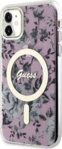 Guess Flower MagSafe do iPhone 11 (Różowy)