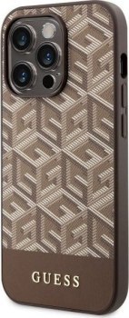 Guess GCube Stripes MagSafe - Etui iPhone 14 Pro (Brązowy)