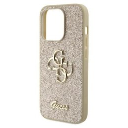 Guess Glitter Script Big 4G do Apple iPhone 15 Pro Max (złoty)