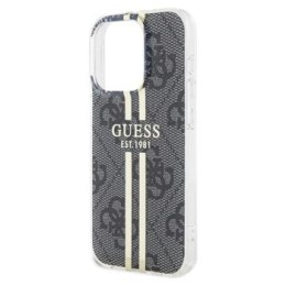 Guess IML 4G Gold Stripe - Etui iPhone 15 Pro (czarny)