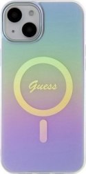 Guess IML Iridescent MagSafe - Etui iPhone 15 (fioletowy)