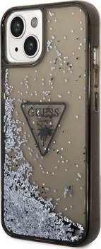 Guess Liquid Glitter Triangle Logo Case do iPhone 14 Plus (czarny)