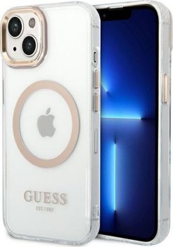 Guess Metal Outline Magsafe do iPhone 14 Plus (przezroczysty)