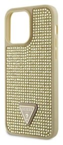 Guess Rhinestone Triangle - Etui iPhone 14 Pro Max (złoty)