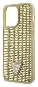 Guess Rhinestone Triangle - Etui iPhone 14 Pro Max (złoty)