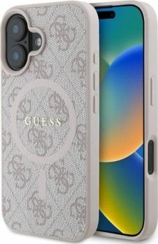 Guess Ring Classic Logo do iPhone 16 różowy