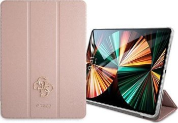 Guess Saffiano 4G Big Metal Logo iPad Pro 12.9'' 2021 (różowy)