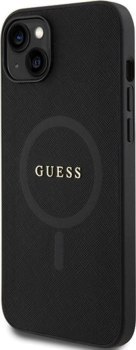 Guess Saffiano MagSafe - Etui iPhone 15 Plus (czarny)