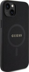 Guess Saffiano MagSafe - Etui iPhone 15 Plus (czarny)