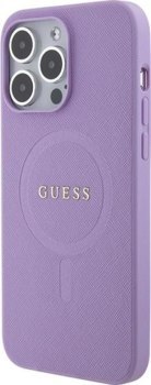 Guess Saffiano MagSafe - Etui iPhone 15 Pro Max (fioletowy)