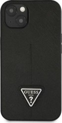 Guess Saffiano Triangle Logo Case do iPhone 14 Plus (czarny)