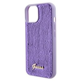 Guess Sequin Script Metal iPhone 15 (fioletowy)