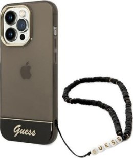 Guess Translucent Pearl Strap do iPhone 14 Pro Max (czarny)