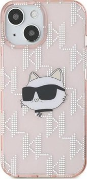 Karl Lagerfeld IML Choupette Head & Monogram - Etui iPhone 15 / 14 / 13 (różowy)