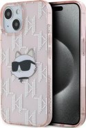 Karl Lagerfeld IML Choupette Head & Monogram - Etui iPhone 15 / 14 / 13 (różowy)