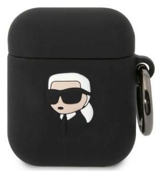 Karl Lagerfeld Silicone NFT Karl Head 3D - Etui AirPods 1/2 gen (czarny)