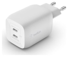 Belkin 65W 2x USB-C GaN z PPS, biały