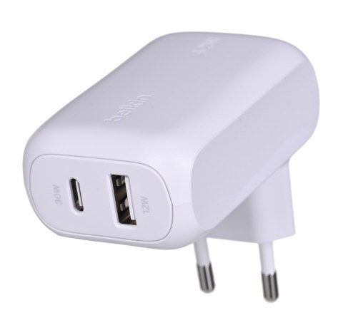 Ładowarka Belkin BoostCharge Dual USB-C + USB-A Wall Charger 42W White