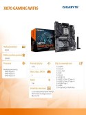 Gigabyte Płyta główna X870 GAMING WIFI6 AM5 4DDR5 HDMI/USB-C ATX