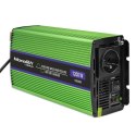 Qoltec Przetwornica napięcia Monilith | ładowanie baterii | UPS | 600W |1200W | 12V na 230V | Czysty Sinus