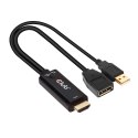 CLUB3D HDMI 2.0 TO DISPLAYPORT 1.2 4K60HZ HDR M/F ACTIVE ADAPTER Czarny