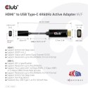 CLUB 3D CAC-1333 adapter kablowy 0,22 m HDMI Typu A (Standard) USB Type-C Czarny