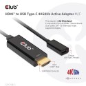 CLUB 3D CAC-1333 adapter kablowy 0,22 m HDMI Typu A (Standard) USB Type-C Czarny