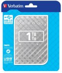 Verbatim Przenośny dysk twardy Store 'n' Go USB 3.0 Portable Hard Drive 1 TB — Srebrny