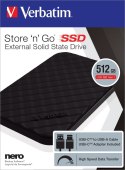 VERBATIM DYSK ZEWNĘTRZNY SSD 2.5" STORE N GO 512GB USB-C 3.2 53250