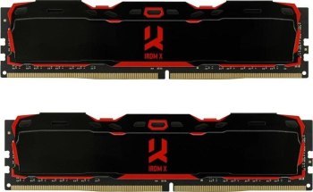 GOODRAM DDR4 32GB PC4-25600 (3200MHz) 16-20-20 DUAL CHANNEL KIT IRDM X BLACK 1024x8