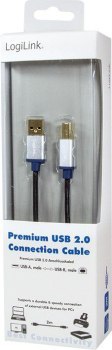 LogiLink USB-B 2.0m czarny