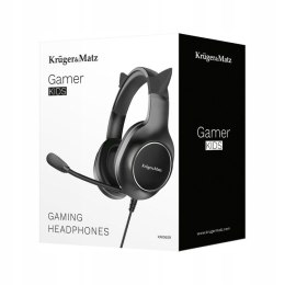 KRUGER & MATZ SŁUCHAWKI NAUSZNE GAMER KIDS BLACK