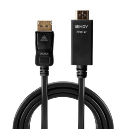 Lindy 36922 adapter kablowy 2 m DisplayPort HDMI Typu A (Standard) Czarny