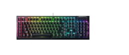 Mechaniczna klawiatura do gier Razer BlackWidow V4 X, żółty przełącznik, układ amerykański, przewodowy, czarny Razer