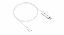 HYPER HD6007WHGL kabel HDMI 2,5 m USB-C HDMI Typu A (Standard) Biały