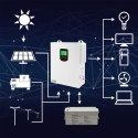 Qoltec Hybrydowy inwerter solarny Off-Grid 2.5kVA | 2.5kW | 100A | MPPT | LCD | BMS | Sinus