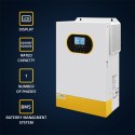 Qoltec Hybrydowy inwerter solarny Off-Grid 6.2kVA | 6.2W | 120A | MPPT |LCD | BMS | Sinus