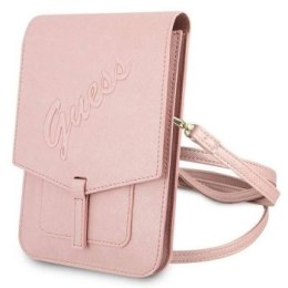 GUESS TOREBKA GUWBRSAVSPI RÓŻOWY /PINK SAFFIANO SCRIPT