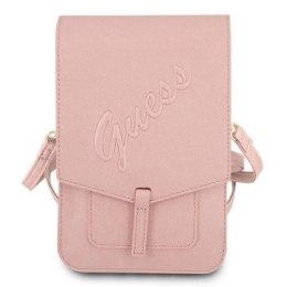 GUESS TOREBKA GUWBRSAVSPI RÓŻOWY /PINK SAFFIANO SCRIPT