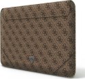 Guess 4G Uptown Triangle Logo Sleeve - 13" / 14" brązowy