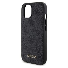 Guess Bundle Pack MagSafe 4G Metal Gold Logo - Zestaw etui + Power Bank 5000mAh MagSafe iPhone 15 (czarny)