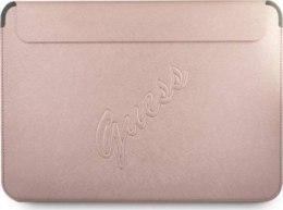 Guess Saffiano Script Computer Sleeve 13'' (różowy)