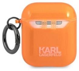 Karl Lagerfeld Choupette Head - Etui Airpods (fluo pomarańczowy)