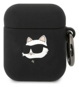 Karl Lagerfeld Silicone NFT Choupette Head 3D - Etui AirPods 1/2 gen (czarny)